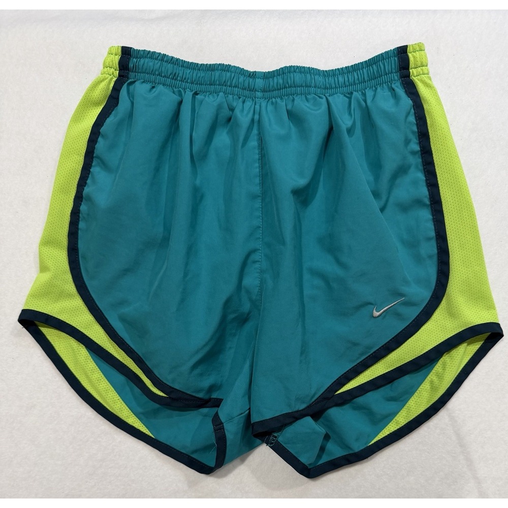 Nike Dri-Fit Athletic Lined Running Shorts Green Liner Juniors Size XS